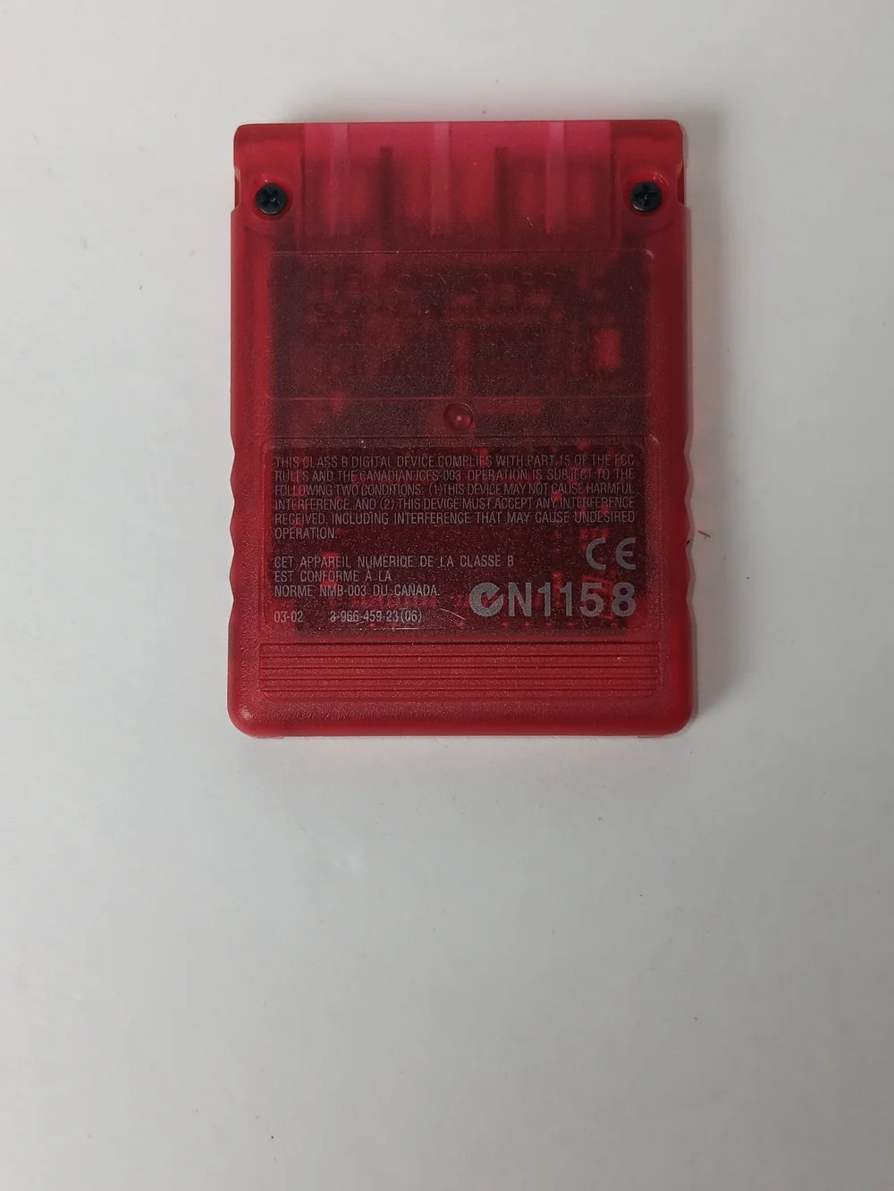 Sony PlayStation 2 8MB Memory Card - Red Transparent Untested - Picture 2 of 2